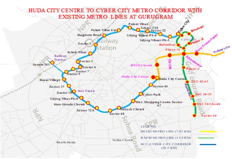 Gurgaon Metro Route Stations Latest Updates Real Estate Impact